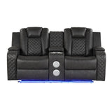 Benz - Power Reclining Loveseat With LED Lighting And Built In USB
