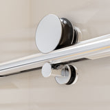 Frameless Single Sliding Soft Close Shower Doors, 5 / 16" Sgcc Tempered Glass - Chrome