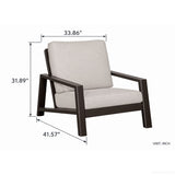 Verona - Seating 4 Pieces Set - Dark Espresso / Gray / Off White