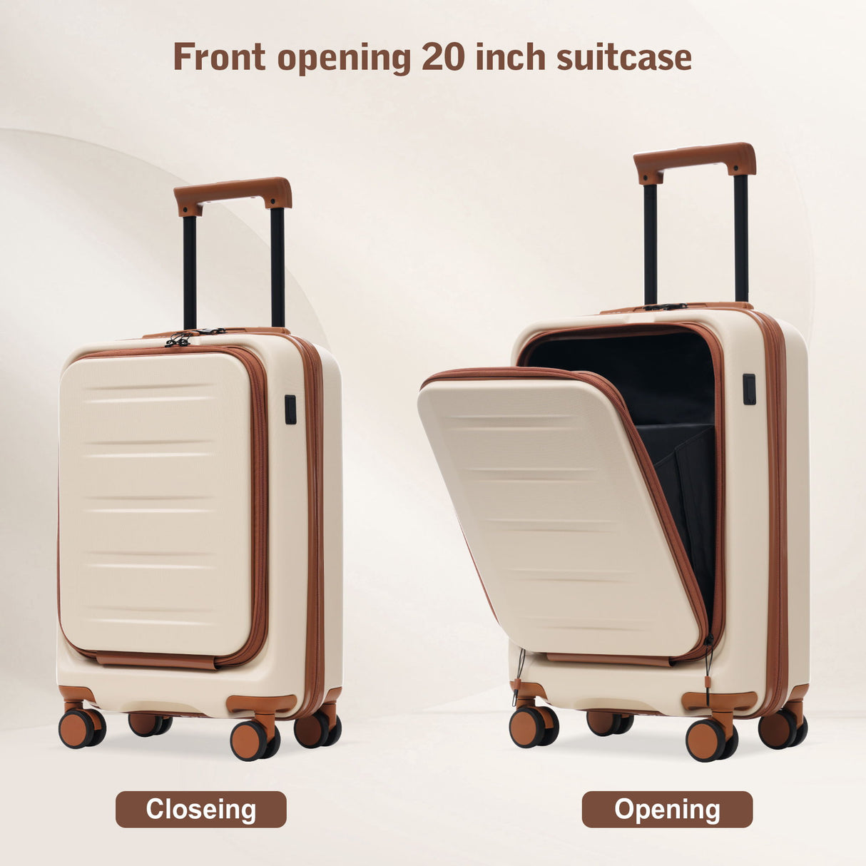 Hardside Luggage Set 5 Piece With Front Opening