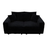 Plush Corduroy 4 Seat Sofa, Modern Comfy Upholstered Sofa Cloud Couch, Deep Seat Couches With Soft Pillows