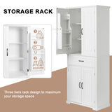 Bathroom Storage Cabinet With Doors And Drawer, Adjustable Shelf