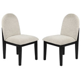 Dining Upholstered Side Chair (Set of 2) - Black / White