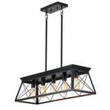 Chandelier Pendant Light For Dining Room Kitchen, 5 Light Fixture With Adjustable Height