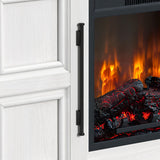 Villa - Console With 23" Fireplace Insert - White & Natural