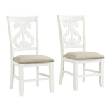 Stone - Wooden Swirl Back Side Chair (Set of 2)
