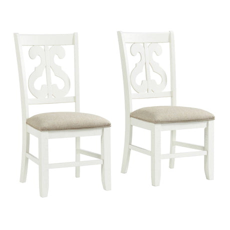 Stone - Wooden Swirl Back Side Chair (Set of 2)