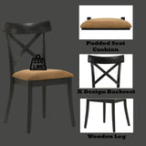 Hillary - Side Chair (Set of 2) - Black / Brown