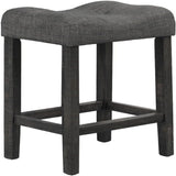 Transitional Style Counter Height Dining Stool With Footrest (Set of 2)