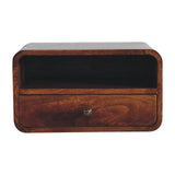 Curved Upper Slot Floating Nightstand