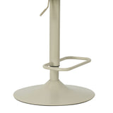 Leland - Adjustable Swivel Curved Back Wood Bar Stool With Faux Leather Seat