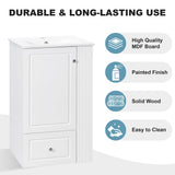 Modern Freestanding Bathroom Vanity With Sink, Soft-Close Drawer, Towel Bar