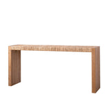 Console Table, Handwoven Top - Antique Natural / Natural