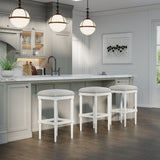 Square Stool With Upholstered Seat