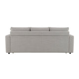 Connie - Boucle Sleeper Sectional Sofa With 2 Toss Pillows - Beige