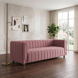 Sofa With Vertical Stripes With Accents