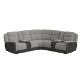 Hornet - 3 Piece Motion Sectional Set With Console And 2 Recliners