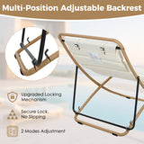 TREXM 2-Pieces Outdoor Folding Chair