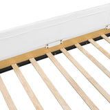 Twin Upholstered Platform Bed With Guardrail And Storage Bags - Natural