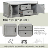 Hearth & Haven Daisy - Storage Bench With 2 Drawers And 2 Cabinets