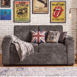 Pull Out Sofa Bed Loveseat With Twin Mattress, Cup Holders And Arm Storage