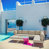 8 - Piece Outdoor Patio Aluminum Sectional Sofa Set - Outdoor available at Alpine Outlets in Denver