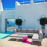 8 - Piece Outdoor Patio Aluminum Sectional Sofa Set - Outdoor available at Alpine Outlets in Denver