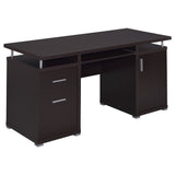 Tracy 55-Inch 2-Drawer Office Computer Desk Cappuccino