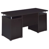 Tracy 55-Inch 2-Drawer Office Computer Desk Cappuccino