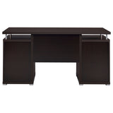 Tracy 55-Inch 2-Drawer Office Computer Desk Cappuccino