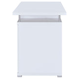 Tracy 55-Inch 2-Drawer Office Computer Desk White