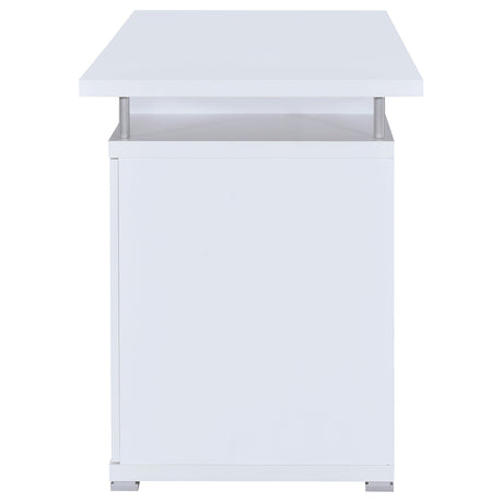 Tracy 55-Inch 2-Drawer Office Computer Desk White