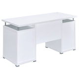 Tracy 55-Inch 2-Drawer Office Computer Desk White