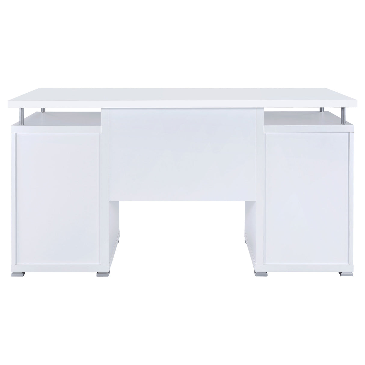 Tracy 55-Inch 2-Drawer Office Computer Desk White