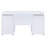 Tracy 55-Inch 2-Drawer Office Computer Desk White