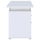 Tracy 55-Inch 2-Drawer Office Computer Desk White