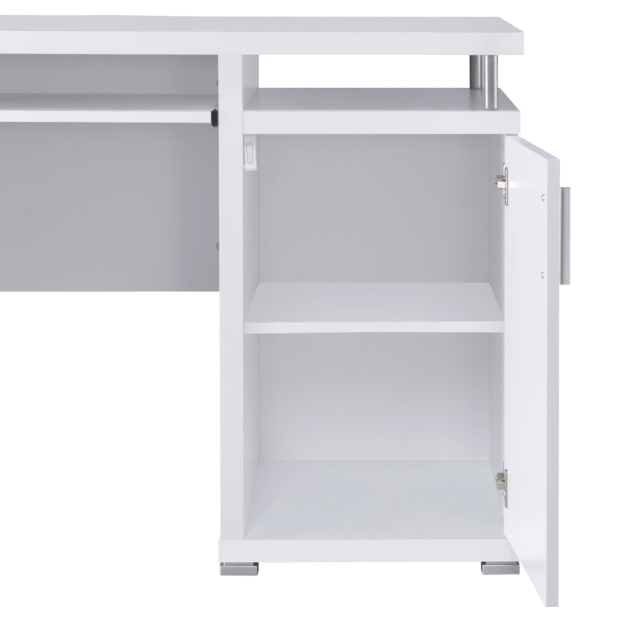 Tracy 55-Inch 2-Drawer Office Computer Desk White