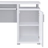Tracy 55-Inch 2-Drawer Office Computer Desk White