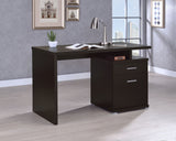 Irving 47-Inch 2-Drawer Office Desk in Cappuccino