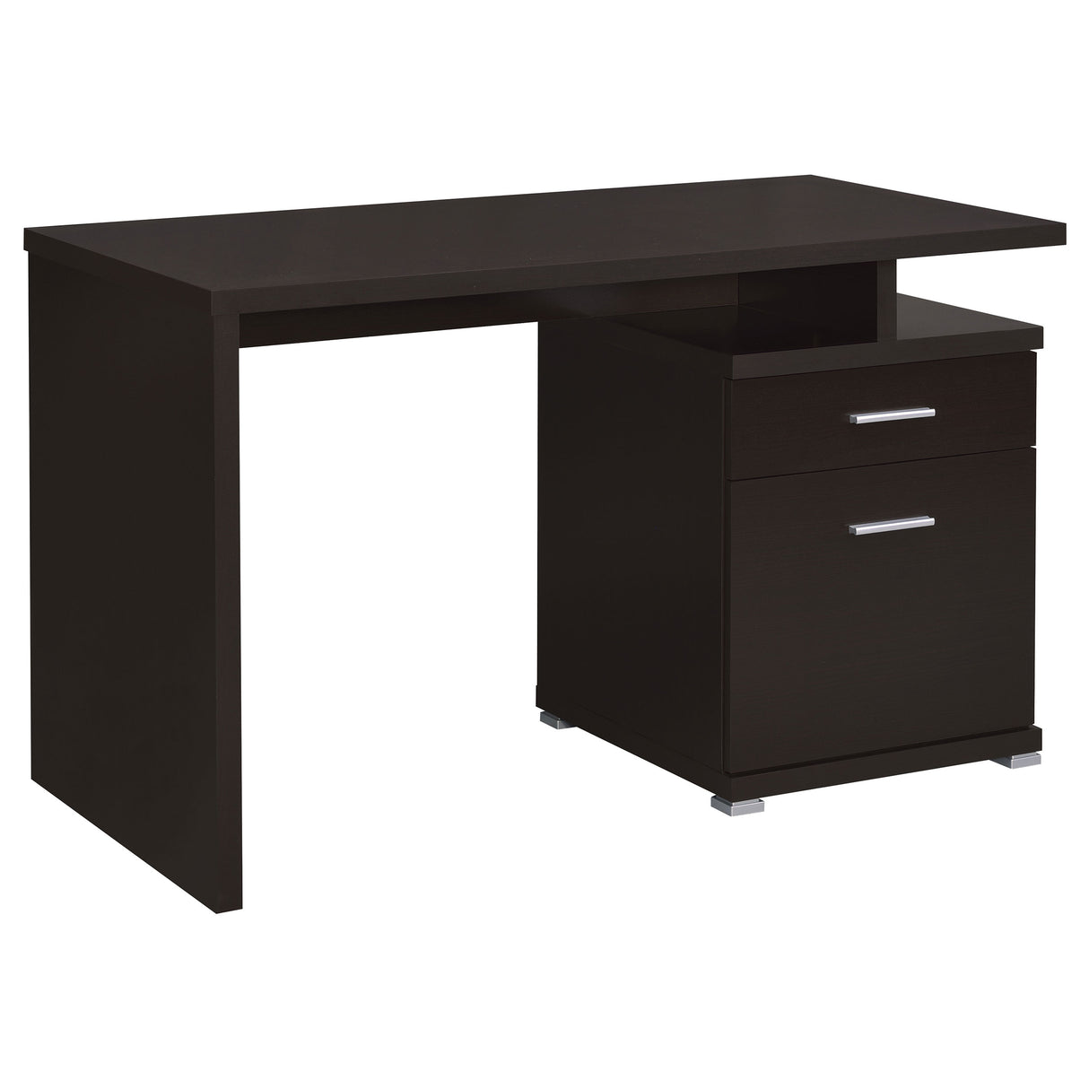 Irving 47-Inch 2-Drawer Office Desk in Cappuccino