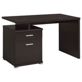 Irving 47-Inch 2-Drawer Office Desk in Cappuccino