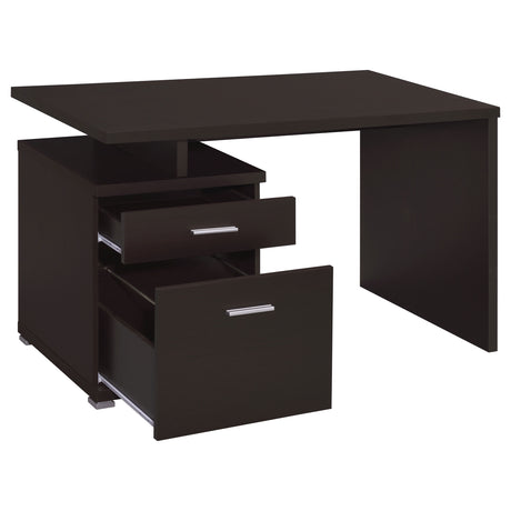Irving 47-Inch 2-Drawer Office Desk in Cappuccino