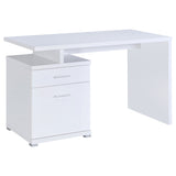 Irving 47-Inch 2-Drawer Office Computer Desk in White