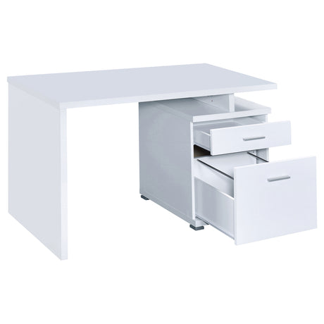 Irving 47-Inch 2-Drawer Office Computer Desk in White