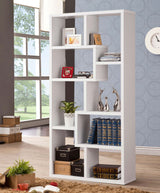 Theo 71-Inch 6-Shelf Bookshelf in White