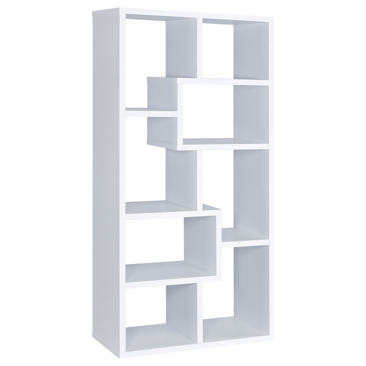 Theo 71-Inch 6-Shelf Bookshelf in White