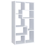 Theo 71-Inch 6-Shelf Bookshelf in White