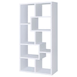 Theo 71-Inch 6-Shelf Bookshelf in White
