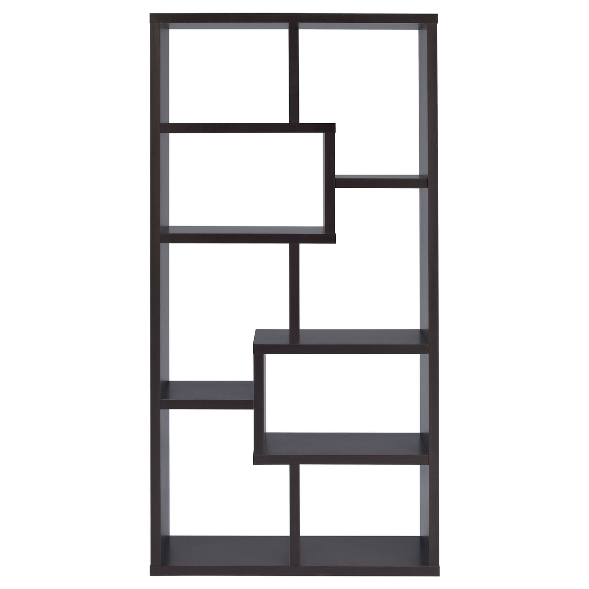 Theo 71-Inch 6-Shelf Bookshelf in Cappuccino