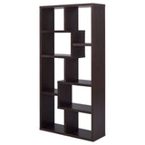 Theo 71-Inch 6-Shelf Bookshelf in Cappuccino